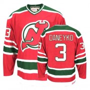 CCM New Throwback Devils NO.3 Ken Daneyko Men's Jersey (Red/Green Authentic Team Classic Throwback)