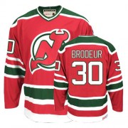 CCM New Throwback Devils NO.30 Martin Brodeur Men's Jersey (Red/Green Premier Team Classic Throwback)