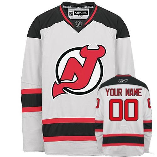 Reebok New Jersey Devils Youth White Authentic Away Customized Jersey Reebok New Jersey Devils Youth White Authentic Away Customized Jersey