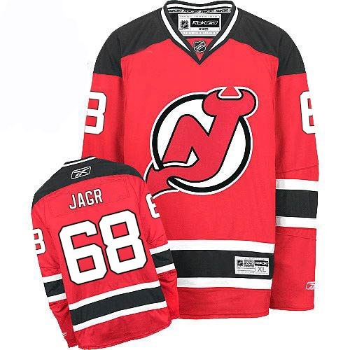Reebok New Jersey Devils NO.68 Jaromir Jagr Men's Jersey (Red Premier Home)