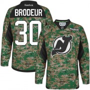 Reebok New Jersey Devils NO.30 Martin Brodeur Men's Jersey (Camo Authentic Veterans Day Practice)