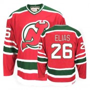 CCM New Throwback Devils NO.26 Patrik Elias Men's Jersey (Red/Green Authentic Team Classic Throwback)